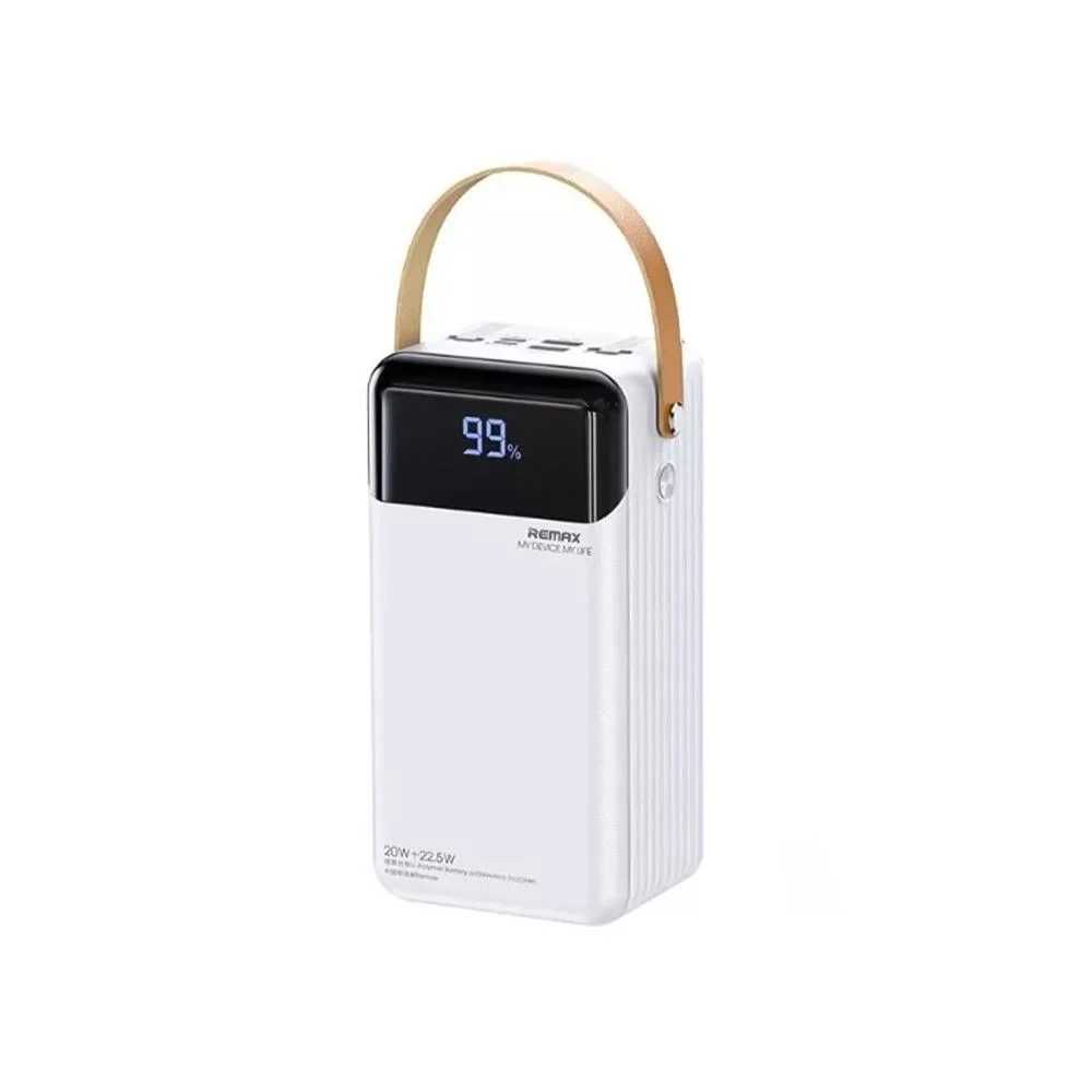 Φωτογραφία προϊόντος: Remax RPP-565 Power Bank 60000mAh 22.5W με 2 Θύρες USB-A και Θύρα USB-C Quick Charge 3.0 Λευκό