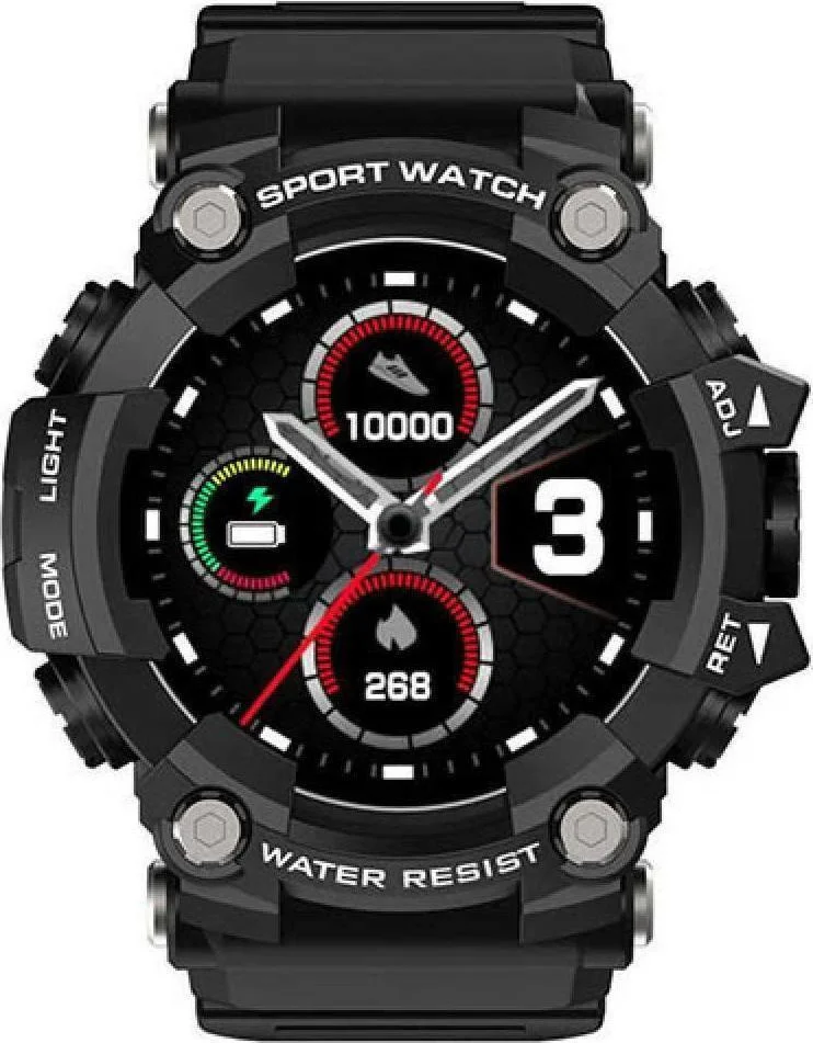 Φωτογραφία προϊόντος: Manta SWT03BP Smartwatch με Παλμογράφο (Μαύρο)