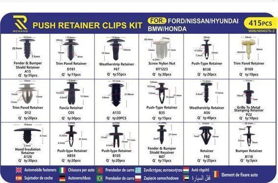 Φωτογραφία προϊόντος: OEM P.R.C. Various Assortments Σετ Κλιπς Αυτοκινήτων 415τμχ