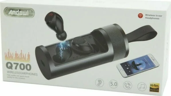 Φωτογραφία προϊόντος: Andowl Q700 In-ear Bluetooth Handsfree Ακουστικά με Θήκη Φόρτισης Μαύρα