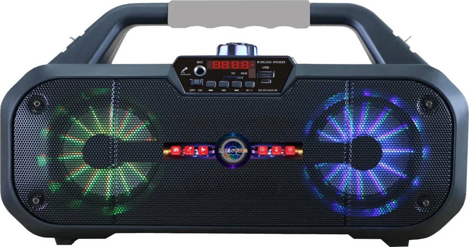 Φωτογραφία προϊόντος: OEM CMiK Φορητό Ηχείο Bluetooth με ενσύρματο μικρόφωνο και λειτουργία καραόκε Μαύρο MK-8897