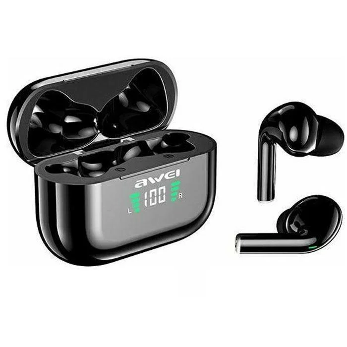 Φωτογραφία προϊόντος: Awei T29P In-ear Bluetooth Handsfree Ακουστικά με Αντοχή στον Ιδρώτα και Θήκη Φόρτισης Μαύρα