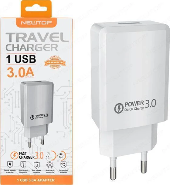 Φωτογραφία προϊόντος: Newtop USB Wall Adapter Λευκό (CM06)