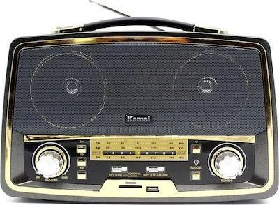 Φωτογραφία προϊόντος: OEM KEMAI MD-1701BT Retro Επιτραπέζιο Ραδιόφωνο Επαναφορτιζόμενο με USB Μαύρο