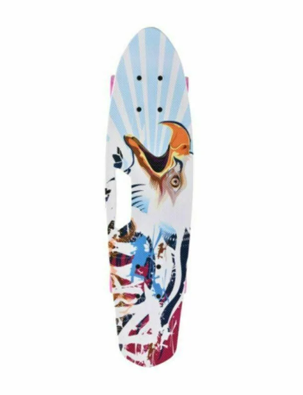 Φωτογραφία προϊόντος: OEM YB-109-3 Skateboard WHITE with Led Wheels 65*17*10CM