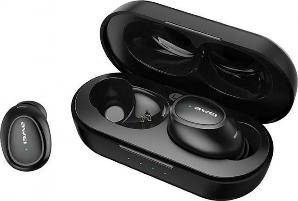 Φωτογραφία προϊόντος: Awei T16 In-ear Bluetooth Handsfree Ακουστικά με Αντοχή στον Ιδρώτα και Θήκη Φόρτισης Μαύρα