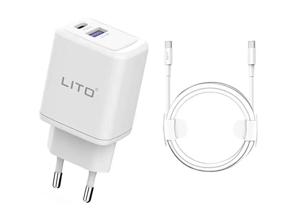 Φωτογραφία προϊόντος: Φορτιστής Lito USB-C και USB-A/18W/Power Delivery 20W Λευκό