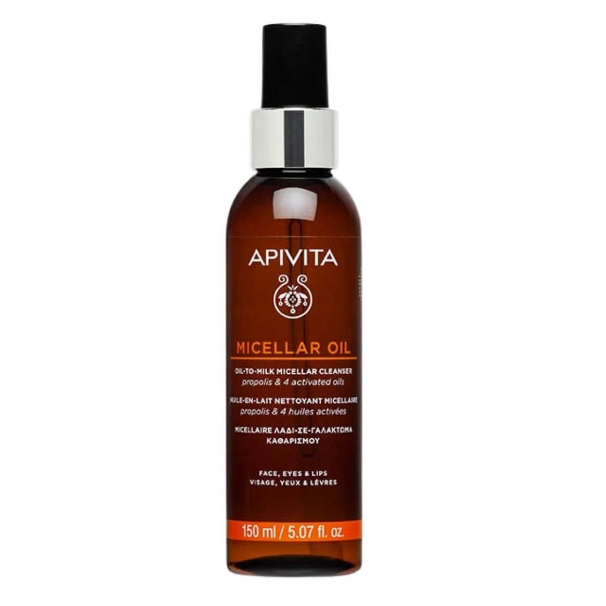 Φωτογραφία προϊόντος: Apivita,Apivita Face cleansing Apivita Micellaire Oil Λάδι Σε Γαλάκτωμα Καθαρισμού για Πρόσωπο, Μάτια & Χείλη 150ml