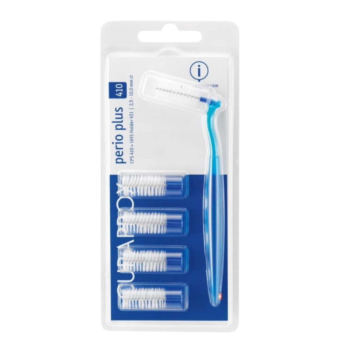 Φωτογραφία προϊόντος: Curaprox,Curaprox Between Teeth Curaprox Perio Plus 410 Μεσοδόντια Βουρτσάκια Μπλε με λαβή 5τμχ