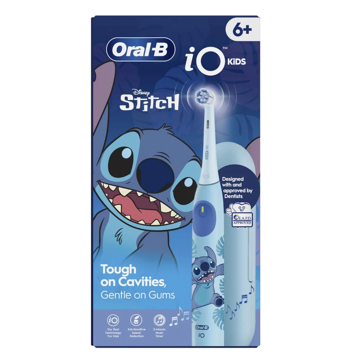 Φωτογραφία προϊόντος: Oral-B,Oral-B Ηλεκτρικές Οδοντόβουρτσες Oral-B iO Disney Stitch Επαναφορτιζόμενη Ηλεκτρική Οδοντόβουρτσα 1τμχ Κεφαλή Οδοντόβουρτσας 1τμχ & Θήκη Ταξιδίου 1τμχ από 6+ ετών 1σετ