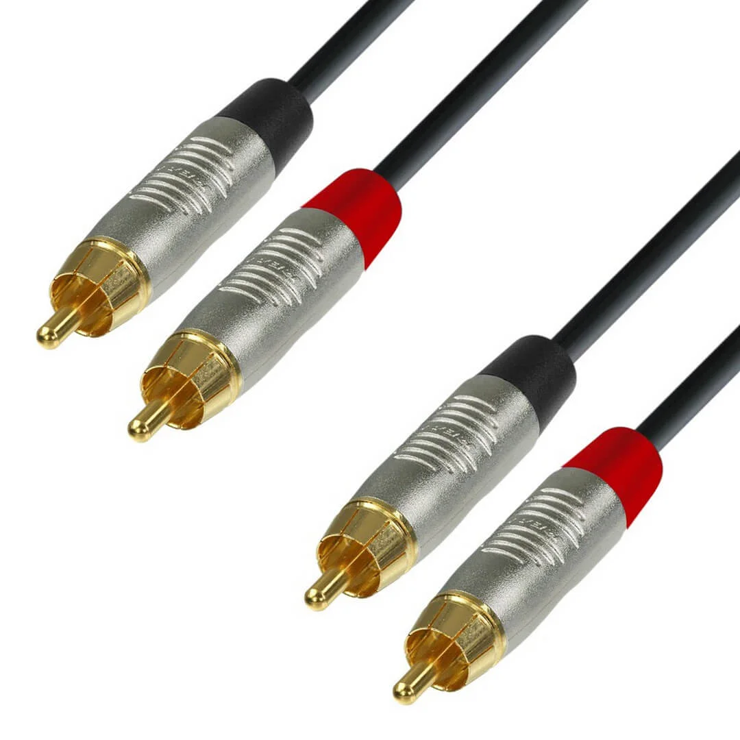 Φωτογραφία προϊόντος: Adam Hall K4TCC0150 4Star Series Καλώδιο Audio 2xRCA - 2xRCA 1,5m Μαύρο