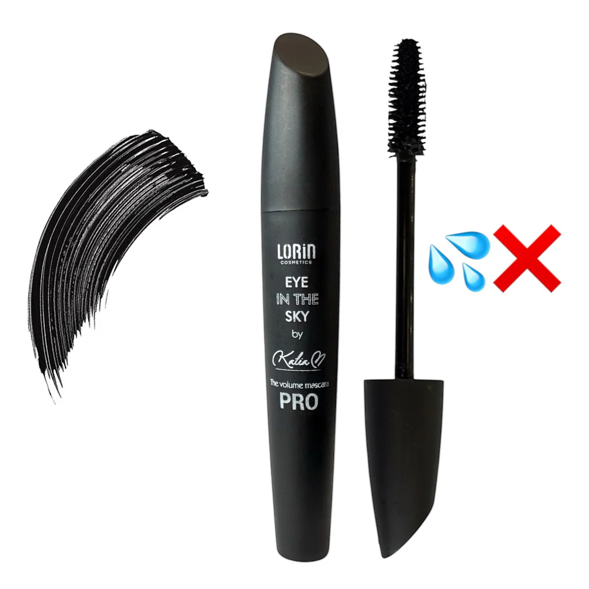 Φωτογραφία προϊόντος: Lorin “Eye In The Sky” Waterproof PRO Mascara by Katia | Μάσκαρα μαύρη με βουρτσάκι σιλικόνης