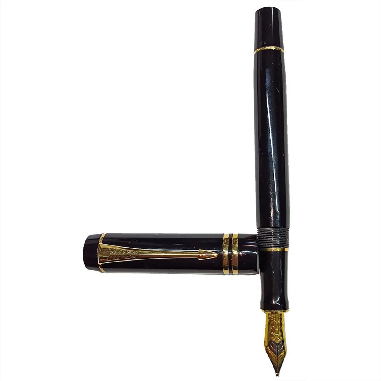 Φωτογραφία προϊόντος: Parker Πένα Duofold Black Platinum trim Fountain pen Gold - 1102.1851.11G