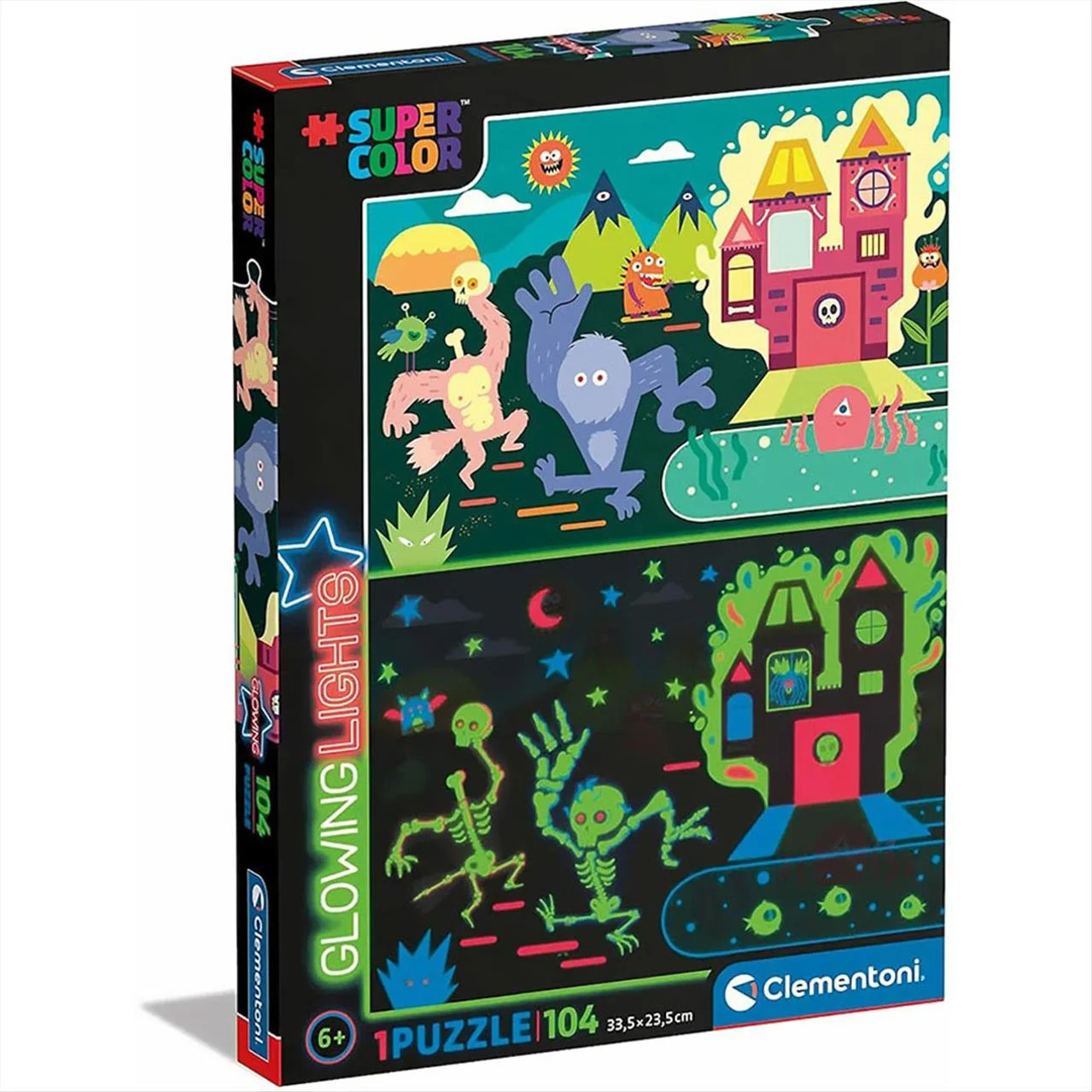 Φωτογραφία προϊόντος: AS Company AS Clementoni - Puzzle Glowing Lights Monsters 104pcs. - 1210-27558
