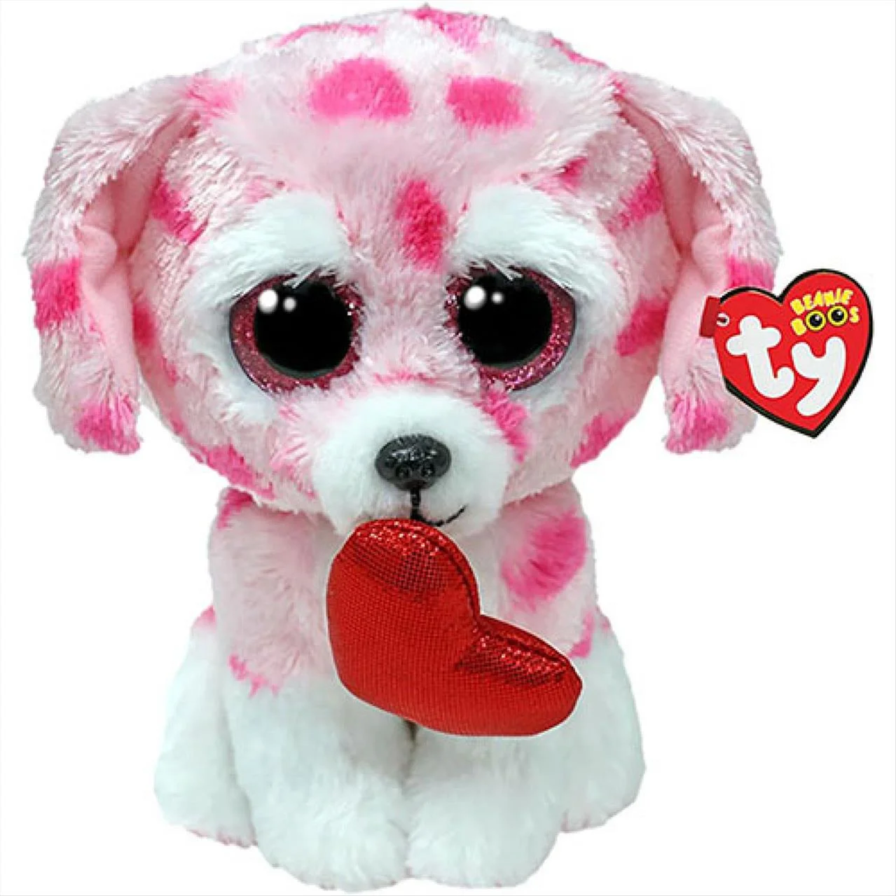 Φωτογραφία προϊόντος: AS Company - TY Beanie Boos - Χνουδωτός Σκύλος Ροζ Με Καρδιά 15εκ. - 1607-37340