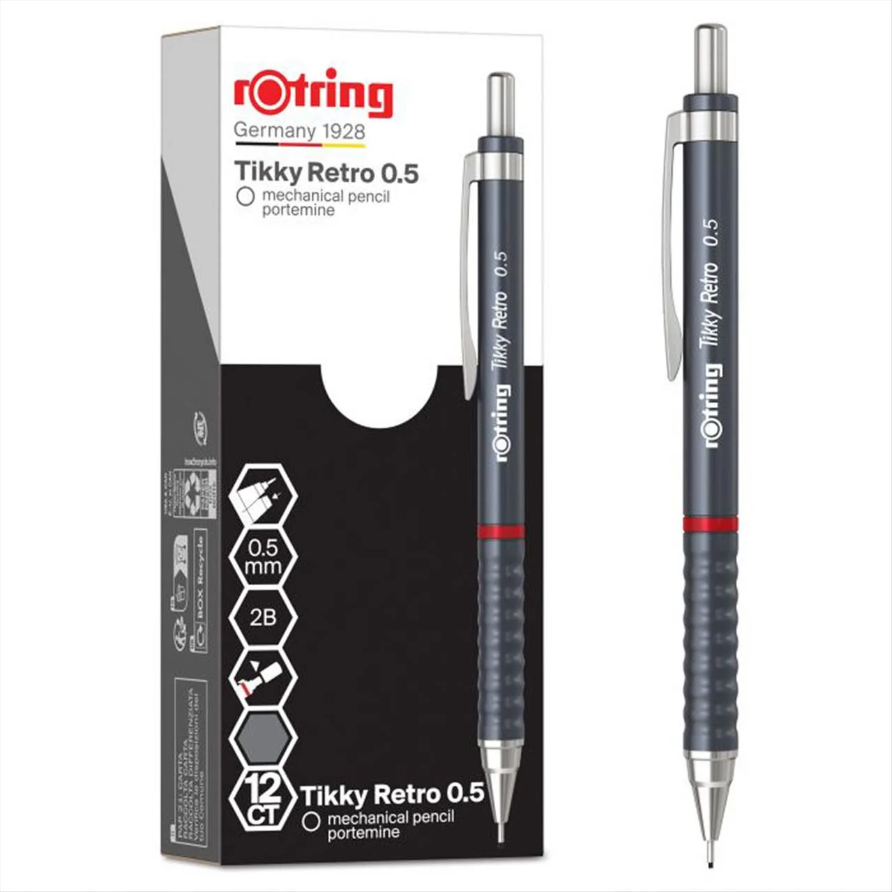 Φωτογραφία προϊόντος: Rotring Μηχανικό Μολύβι Retro 0.5mm Γκρι - 1405.5005.03
