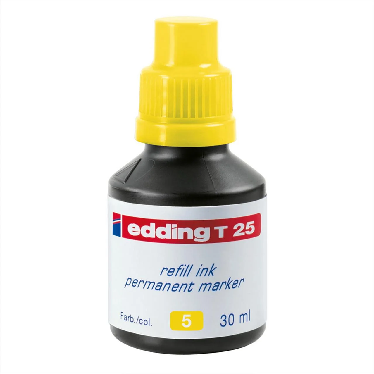 Φωτογραφία προϊόντος: Edding Εdding Τ-25 Ανεξίτηλο Μελάνι 30ml Κίτρινο - 01.Τ-25/5