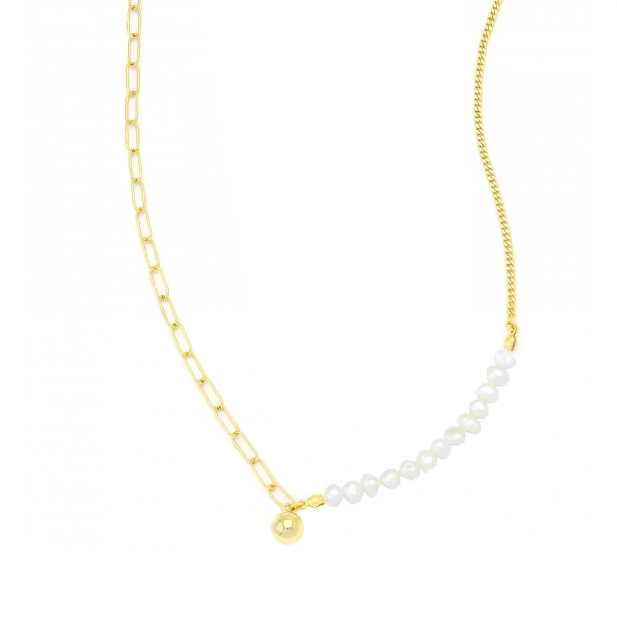 Φωτογραφία προϊόντος: Xiotiskosmima Κολιέ "Tiny Ball & Pearls" επιχρυσωμένο ασημένιο 925⁰ KS9016S
