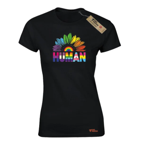 Φωτογραφία προϊόντος: Γυναικείο T-Shirt Human Μαύρο – Takeposition Pride Edition