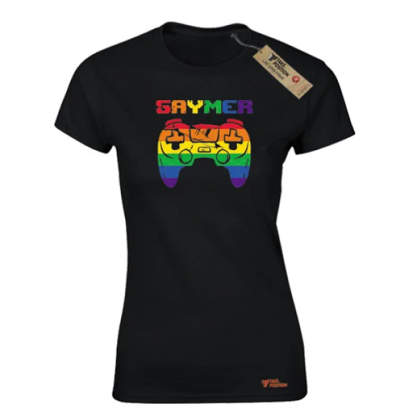 Φωτογραφία προϊόντος: Γυναικείο T-Shirt Gaymer Μαύρο – Takeposition Pride Edition