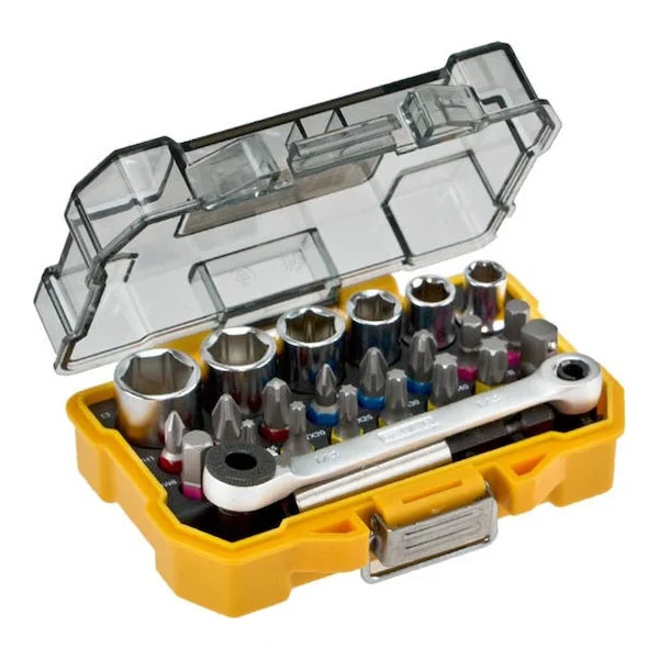Φωτογραφία προϊόντος: DEWALT DT71516 Καστάνια με Καρυδάκια 1/4" +amp; Μύτες Σετ 24 τεμάχια