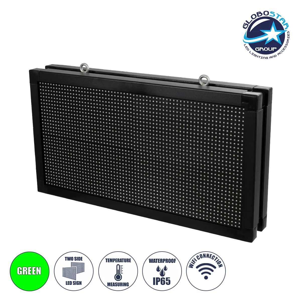 Φωτογραφία προϊόντος: GloboStar® DISPLAY 90797 LED Scrolling Display 64x32cm - Κυλιόμενη Ψηφιακή Πινακίδα / Επιγραφή Διπλής Όψης P10 LED SMD AC 220-240V - Λειτουργία μέσω Wi-Fi με Εφαρμογή APP - Αισθήτη