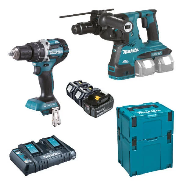 Φωτογραφία προϊόντος: MAKITA DLX2280PTJ Δραπανοκατσάβισο και Πιστολέτο 18V Σετ με 3Χ5Ah Μπαταρίες και Φορτιστή