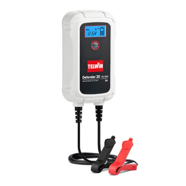 Φωτογραφία προϊόντος: TELWIN DEFENDER 20 Φορτιστής - Συντηρητής Ηλεκτρονικός Μπαταριών 12/24V (TELW807608)