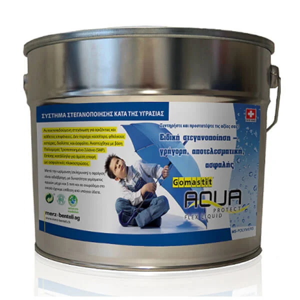 Φωτογραφία προϊόντος: TURBO GOMASTIT AQUA PROTECT FLEX LIQUID Στεγανοποιητικό Γκρι 1,13kg (55ΑP000047)