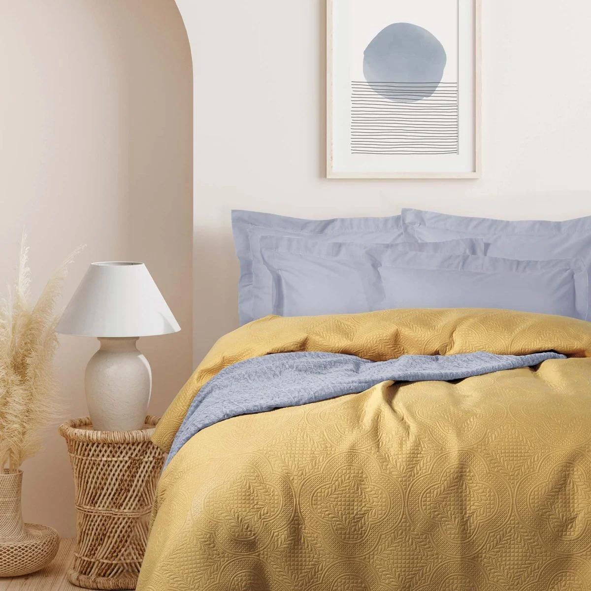 Φωτογραφία προϊόντος: ΚΟΥΒΕΡΛΙ ΜΟΝΟ DAS HOME 160x240 9521 OCHRE MICROFIBER