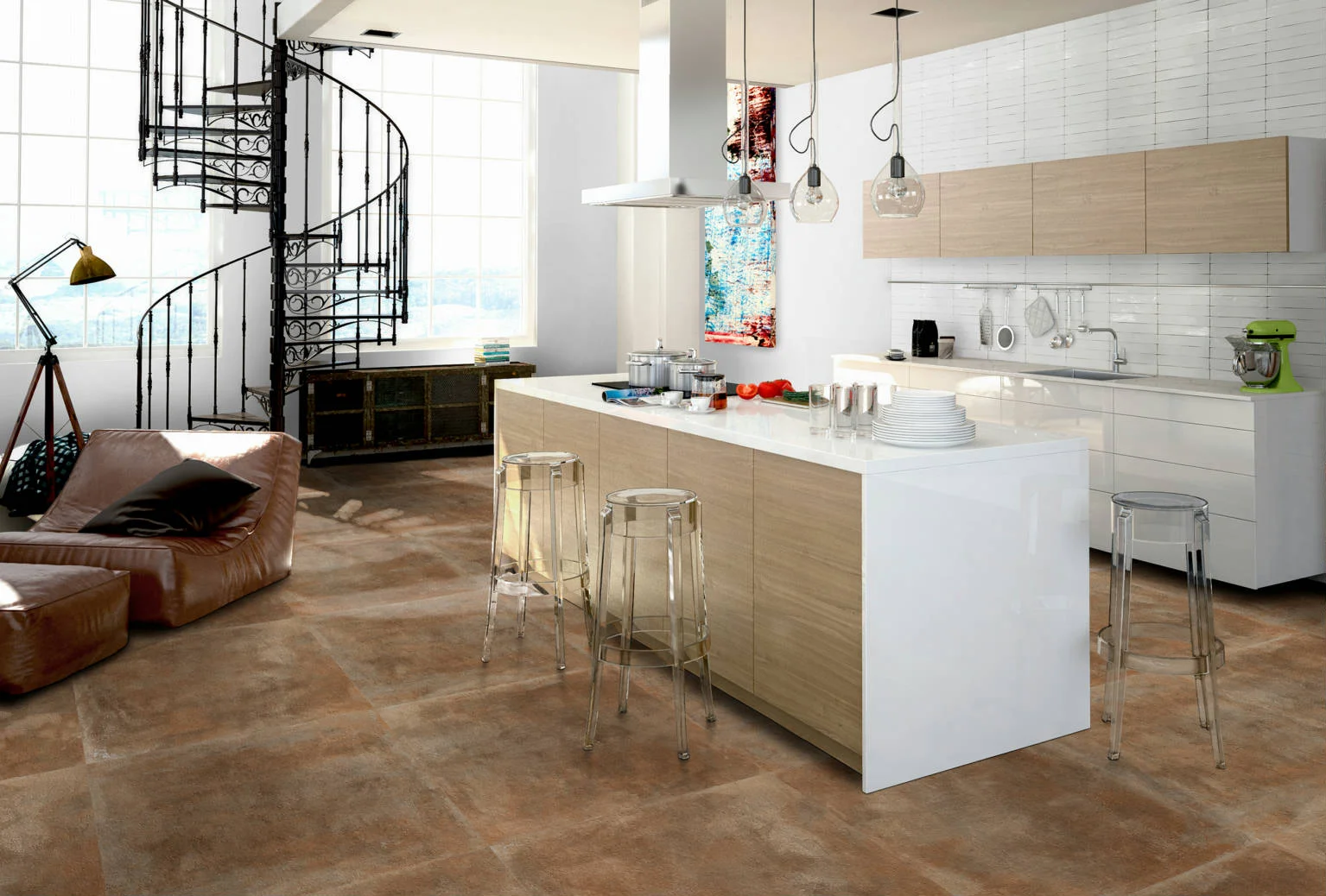 Φωτογραφία προϊόντος: KEROS CERAMICA Πλακάκι Δαπέδου KEROS COTTO CUERO 80X80