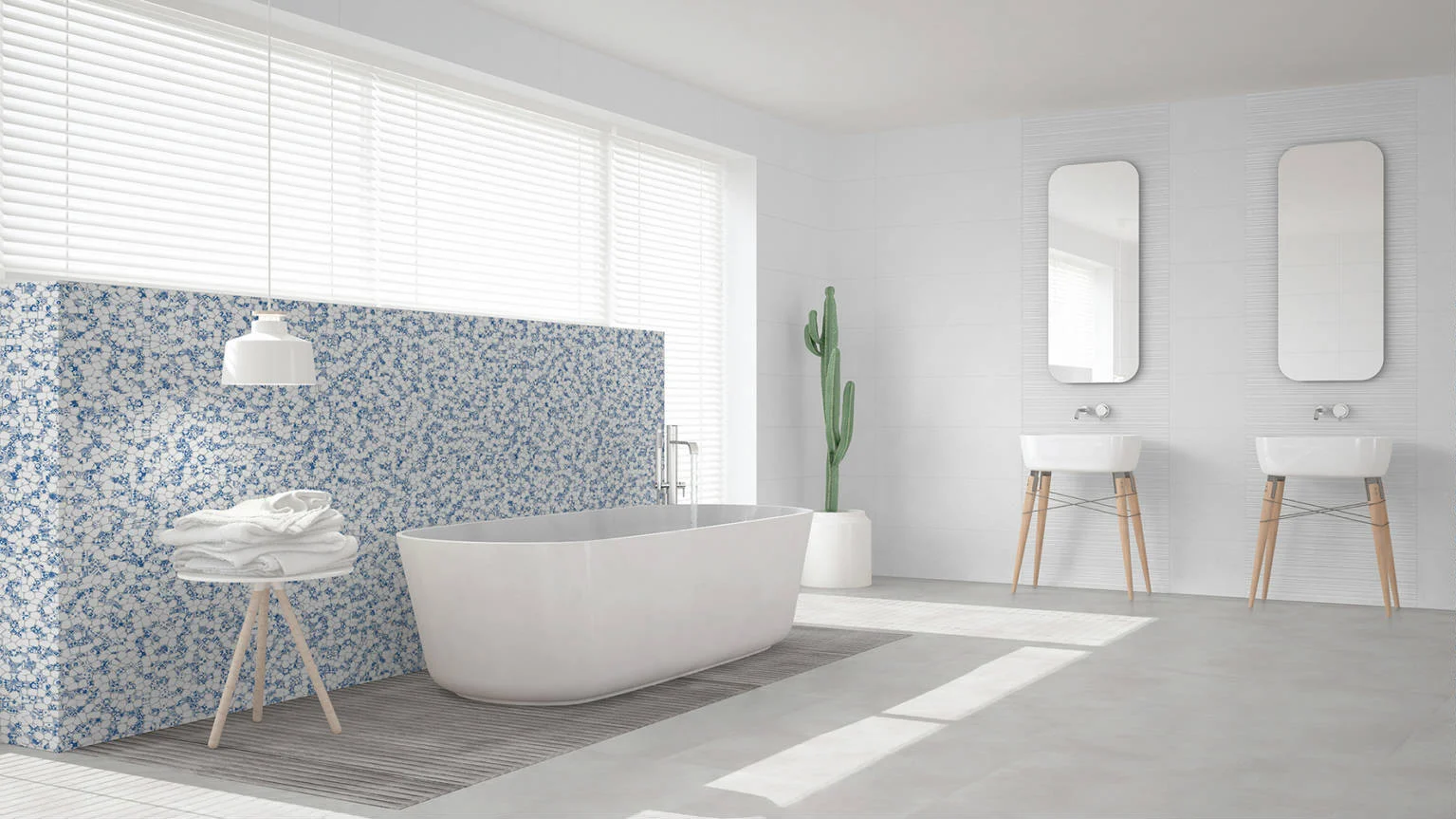 Φωτογραφία προϊόντος: KEROS CERAMICA Πλακάκι Τοίχου KEROS WHITE LINES BRILLO 30X90