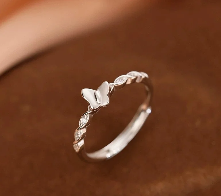 Φωτογραφία προϊόντος: Peach Jewelry Peach Δαχτυλίδι Ασημι 925 Symbol Πεταλούδα Ζιρκόνιά