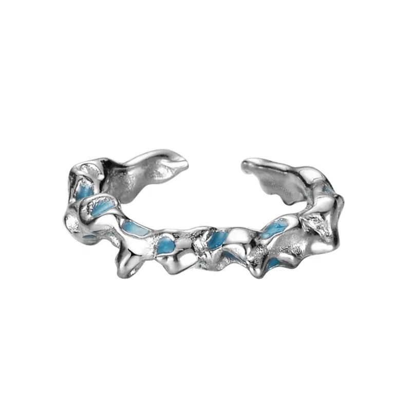 Φωτογραφία προϊόντος: Peach Jewelry Isabella Δαχτυλίδι Ασήμι 925 Ανάγλυφο Ρόδιο Ασημί Και Aqua