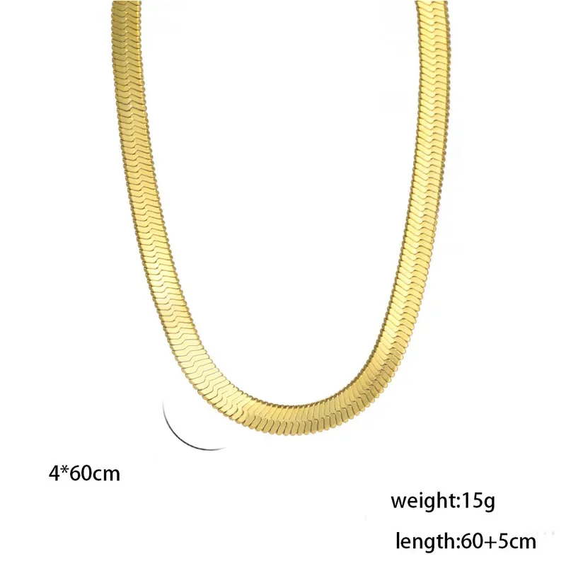 Φωτογραφία προϊόντος: Peach Jewelry Κολιέ Αλυσίδα Ανοξείδωτο Ατσάλι 304 Επιχρυσωμένο 60+5cm 4mm