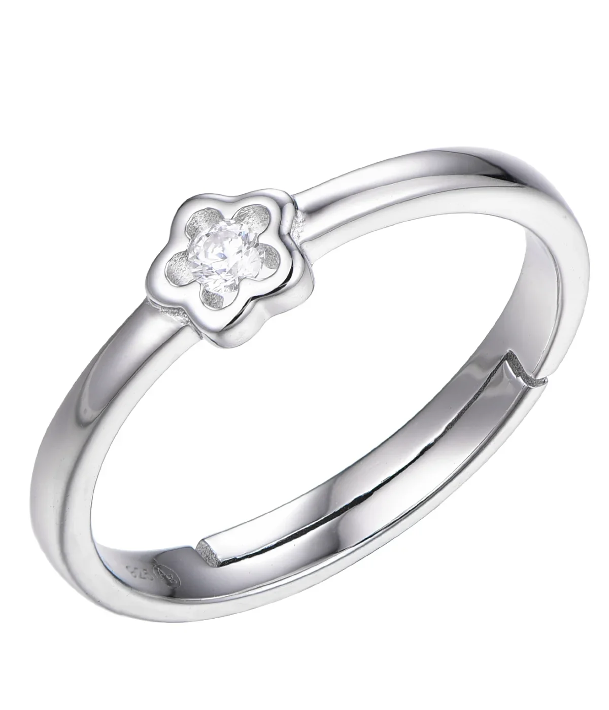 Φωτογραφία προϊόντος: Peach Jewelry Δαχτυλίδι Laura Ασήμι 925 Ρόδιο Λουλούδι Με Κρύσταλλο