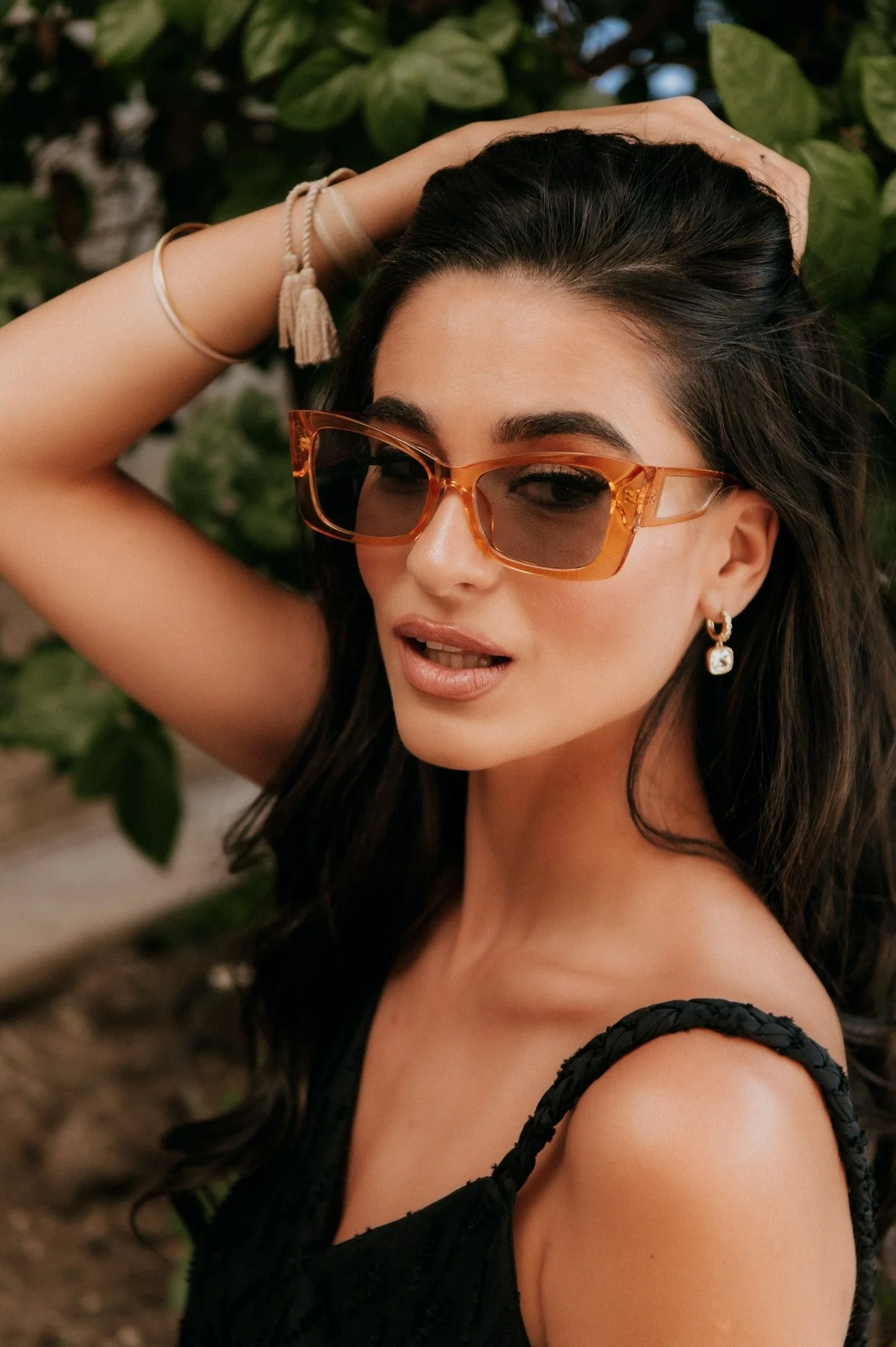 Φωτογραφία προϊόντος: Antithesis Clothing Γυαλιά Ηλίου Lisa Με Τριγωνικό Σκελετό - Πορτοκαλί Ημιδιάφανο