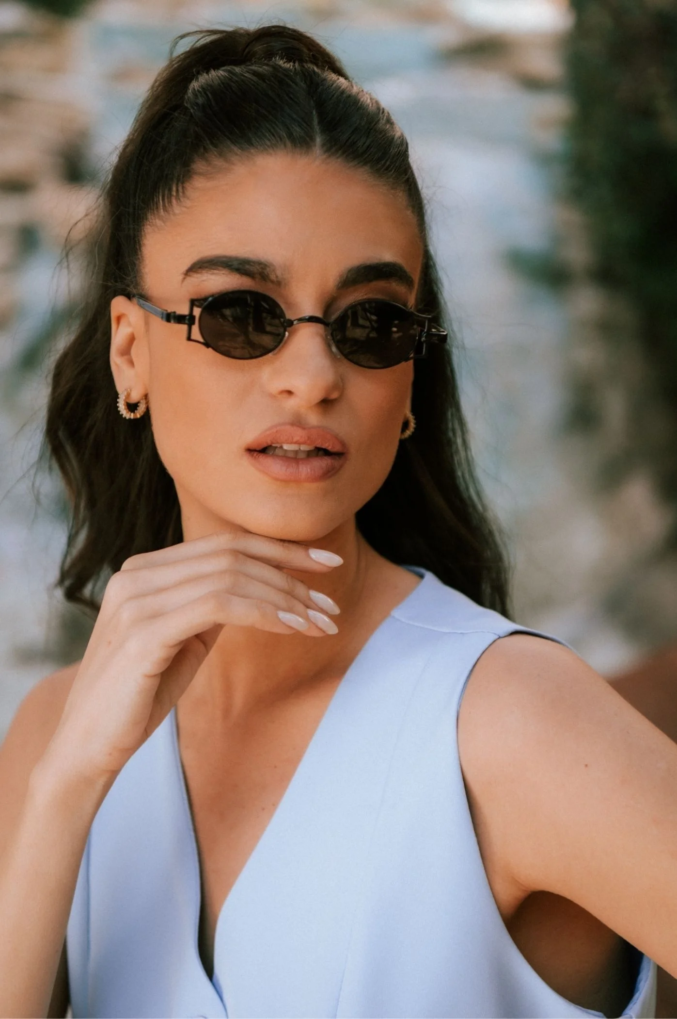 Φωτογραφία προϊόντος: Antithesis Clothing Γυαλιά Ηλίου Valey Με Λεπτό Σκελετό Και Στρόγγυλο Φακό - Μαύρο
