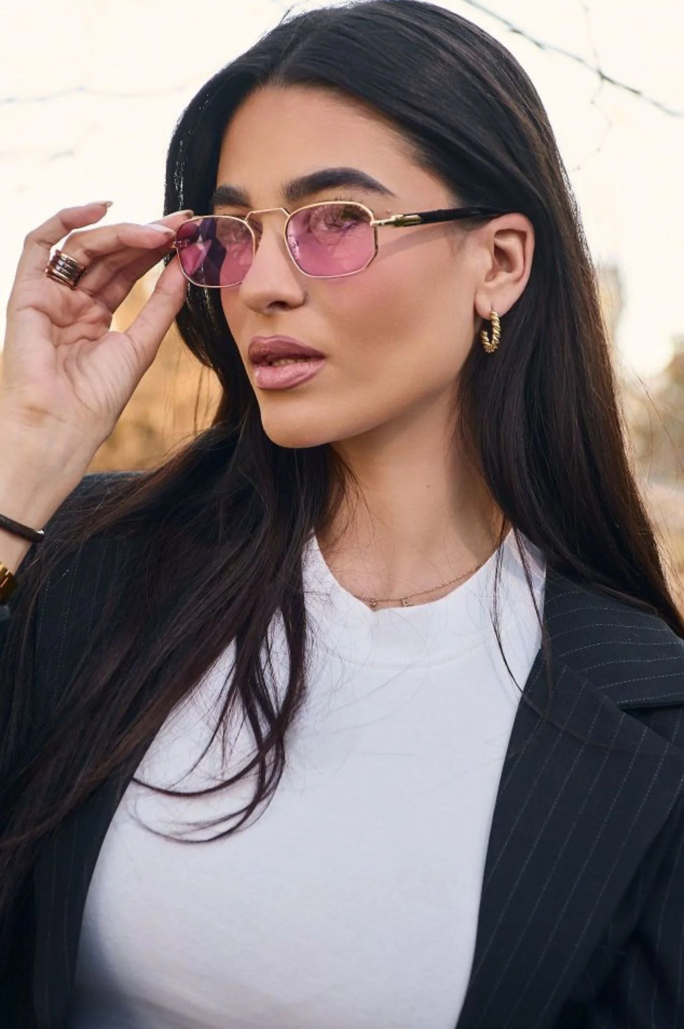 Φωτογραφία προϊόντος: Antithesis Clothing Γυαλιά Ηλίου Bianca Με Μεταλλικό Σκελετό - Ροζ