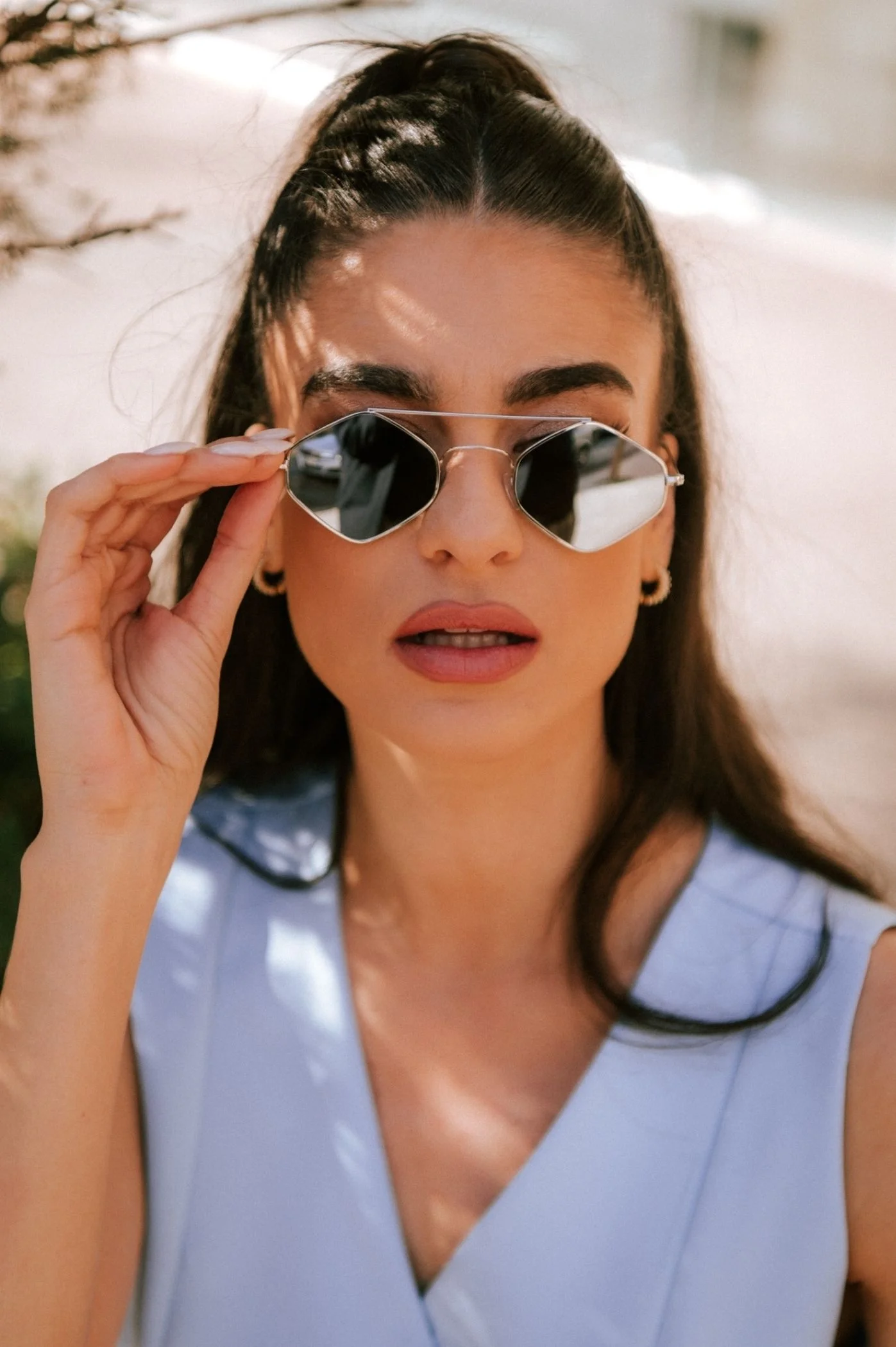 Φωτογραφία προϊόντος: Antithesis Clothing Γυαλιά Ηλίου Poly Με Φακό Καθρέπτη - Silver