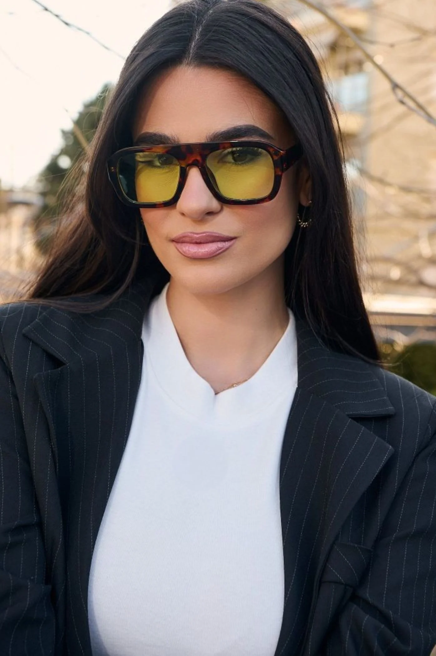 Φωτογραφία προϊόντος: Antithesis Clothing Γυαλιά Ηλίου Astrid Με Leopard Κοκκάλινο Σκελετό - Κίτρινο