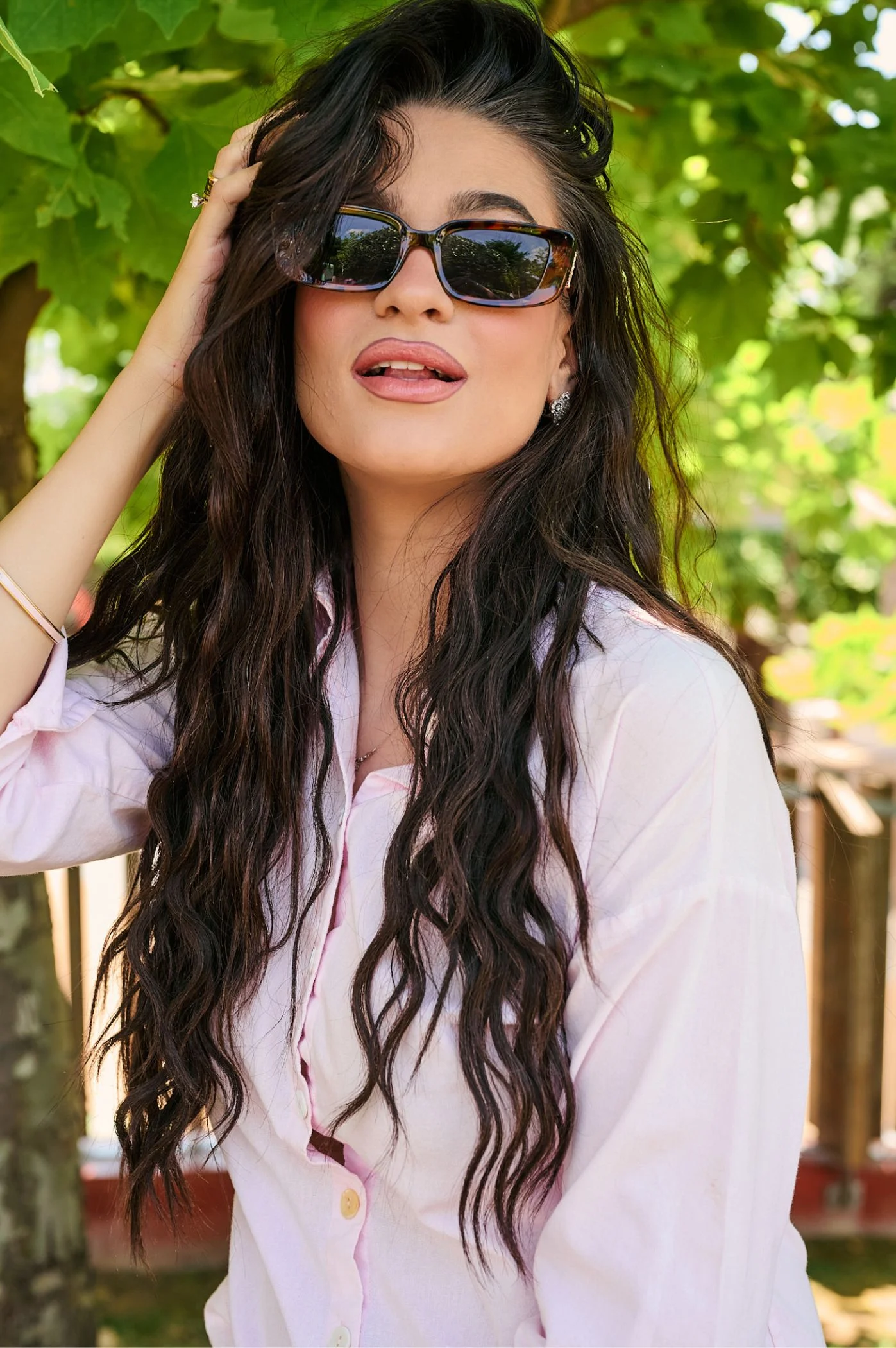 Φωτογραφία προϊόντος: Antithesis Clothing Γυαλιά Ηλίου Emily Με Παραλληλόγραμμο Σκελετό - Animal Print