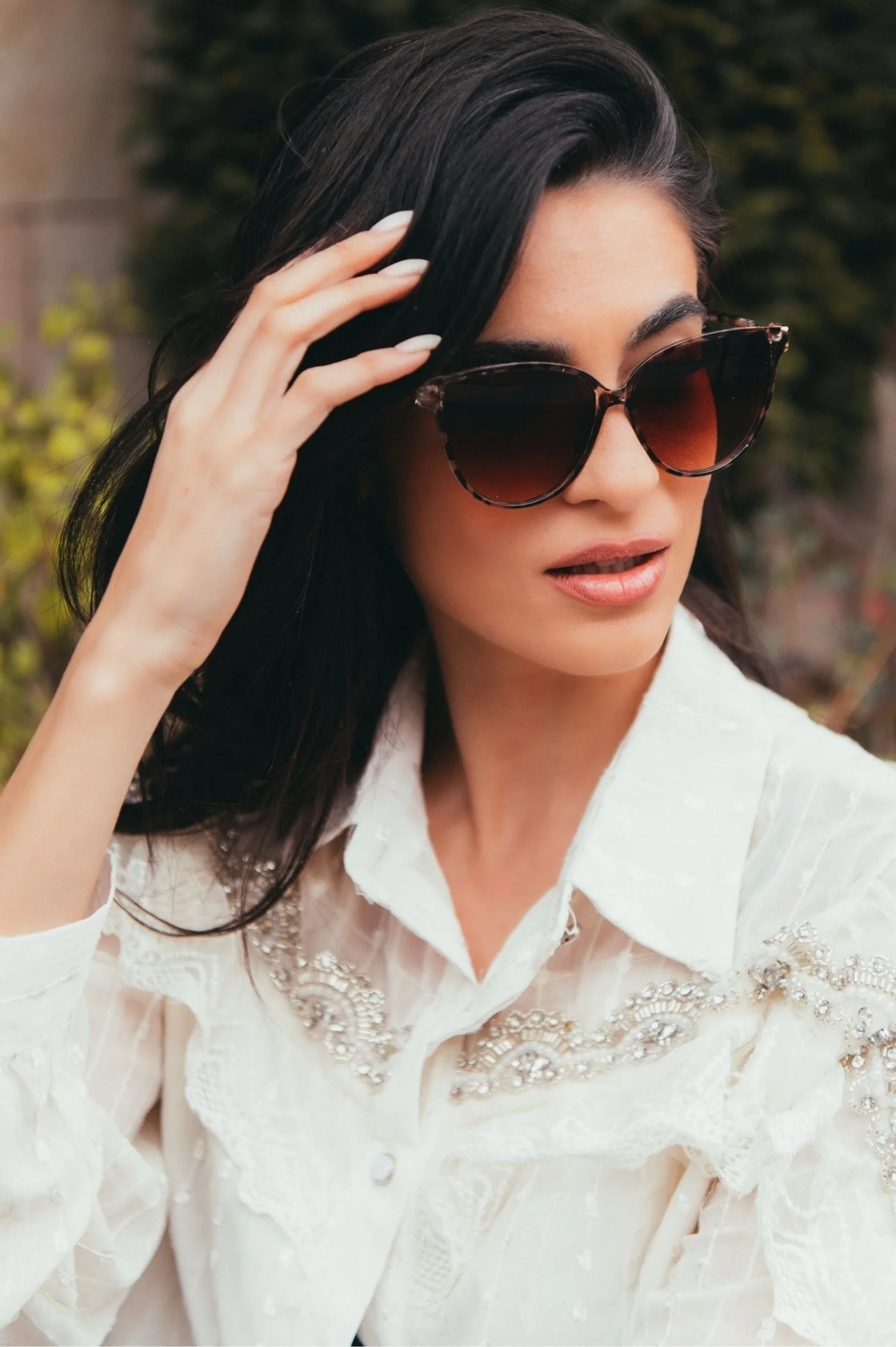 Φωτογραφία προϊόντος: Antithesis Clothing Γυαλιά Ηλίου Alina Με Λεπτό Κοκκάλινο Σκελετό - Αnimal Print