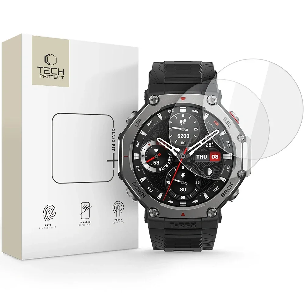 Φωτογραφία προϊόντος: Tech-Protect Glass Fit+ 2 Pack Amazfit T Rex 3 Pro 48 mm Clear