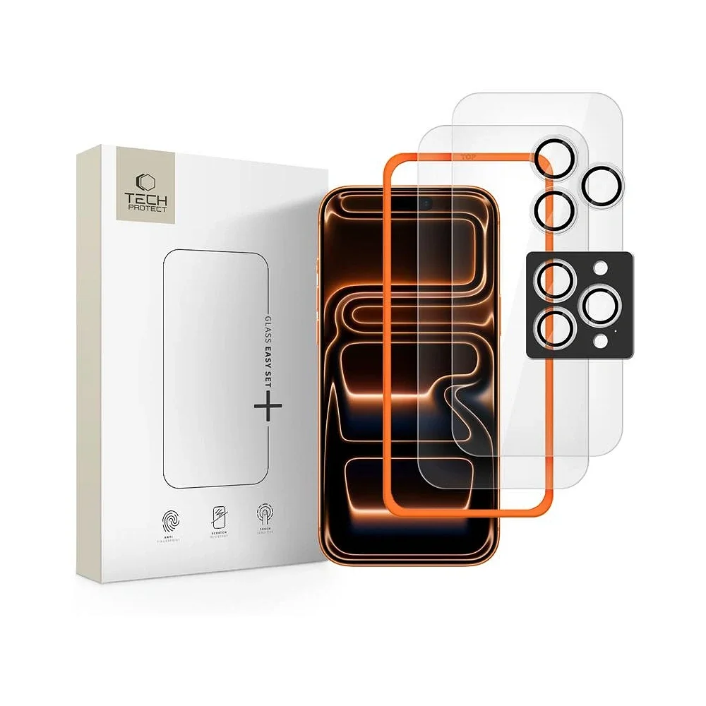 Φωτογραφία προϊόντος: Tech-Protect Easy Set+ 3-Pack iPhone 16 Pro Max / 17 Pro Max Clear