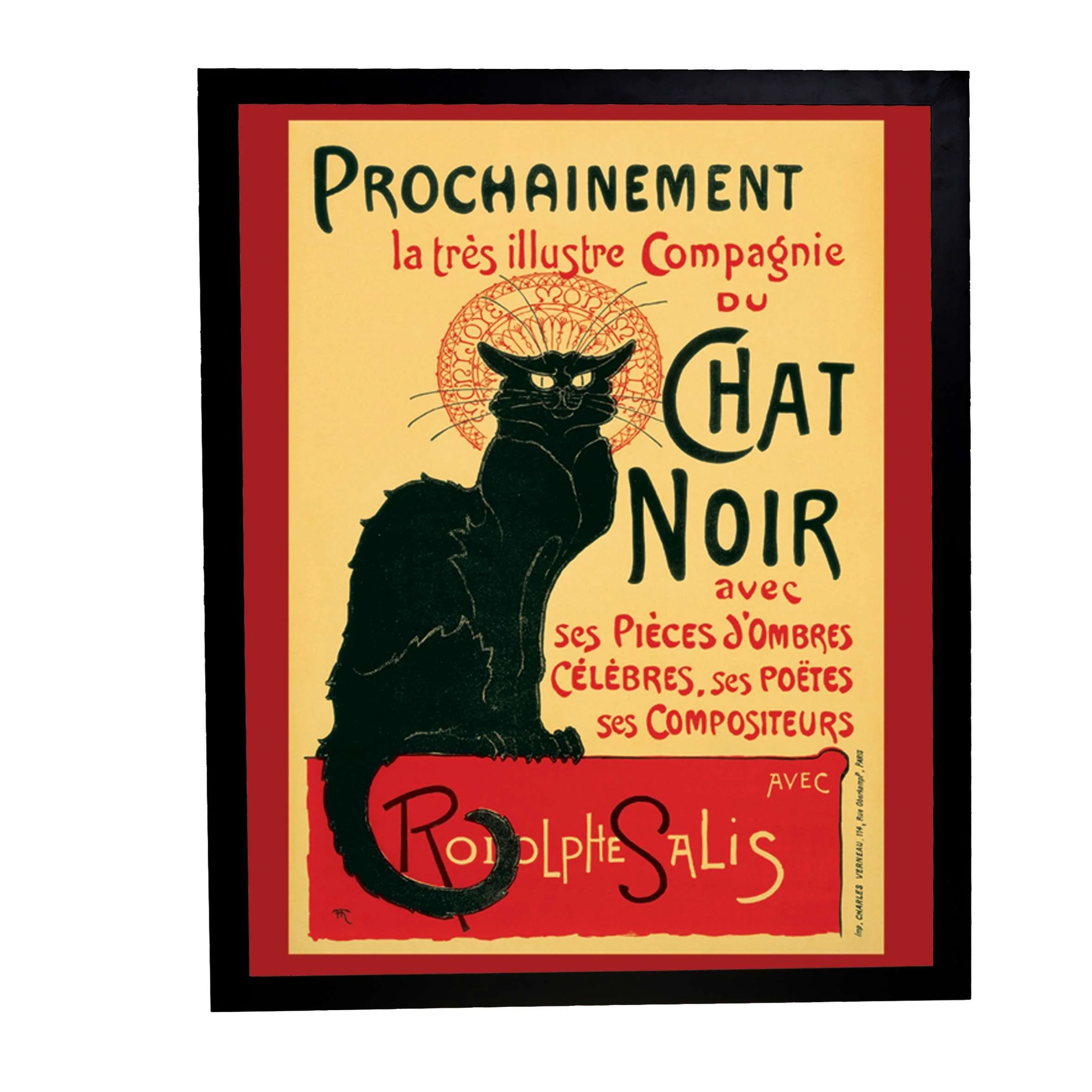 Φωτογραφία προϊόντος: HOPER Αφίσα Chat Noir 40x50εκ Κορνίζα Ξύλινη Χρώμα Μαύρο Με Τζάμι MAT K1041-69