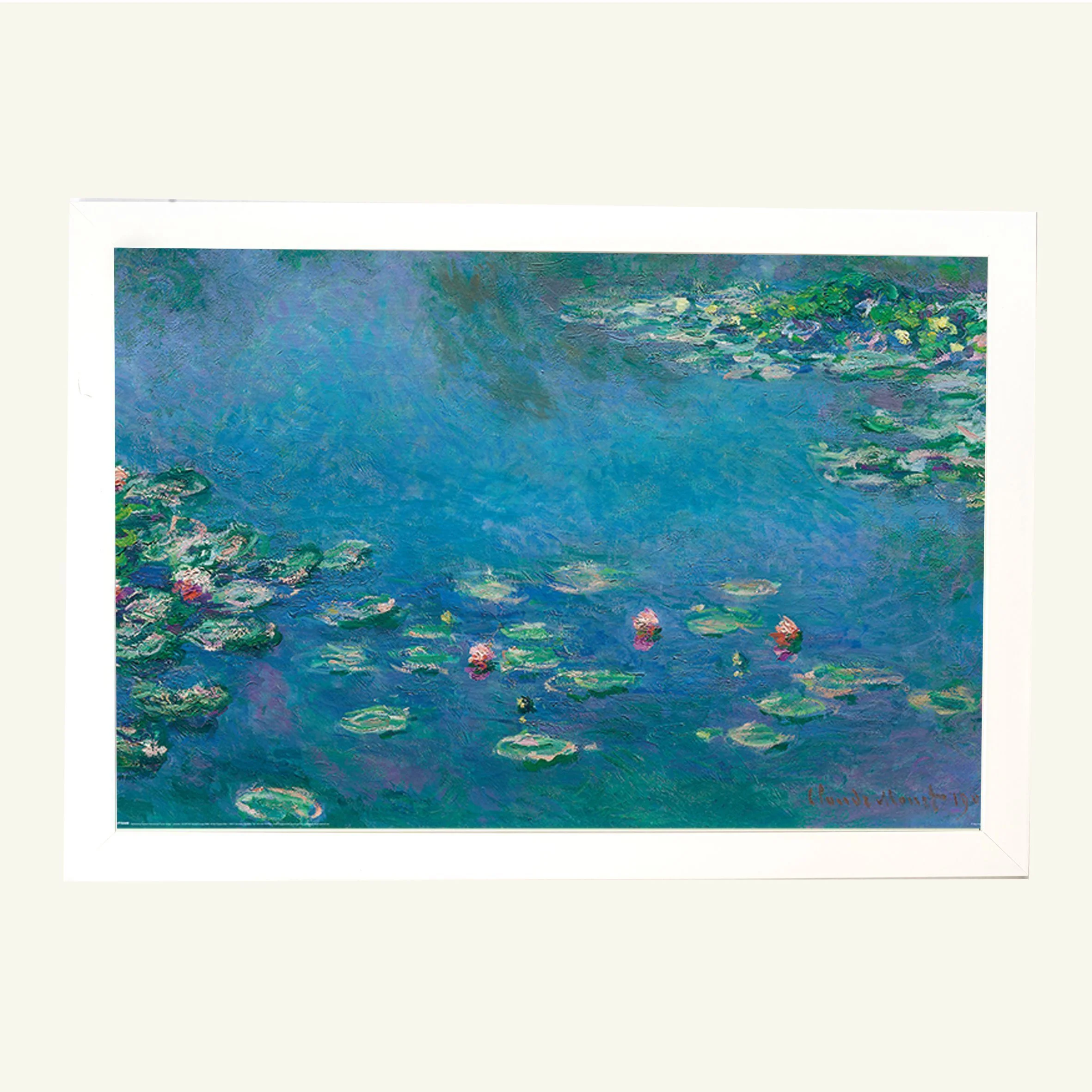 Φωτογραφία προϊόντος: HOPER Αφίσα Claude Monet (Waterlillies) 61x91,5εκ Κορνίζα Ξύλινη Χρώμα Λευκό Με Ακρυλικό Τζάμι Άθραυστο ( K1041-3 +PP34878)