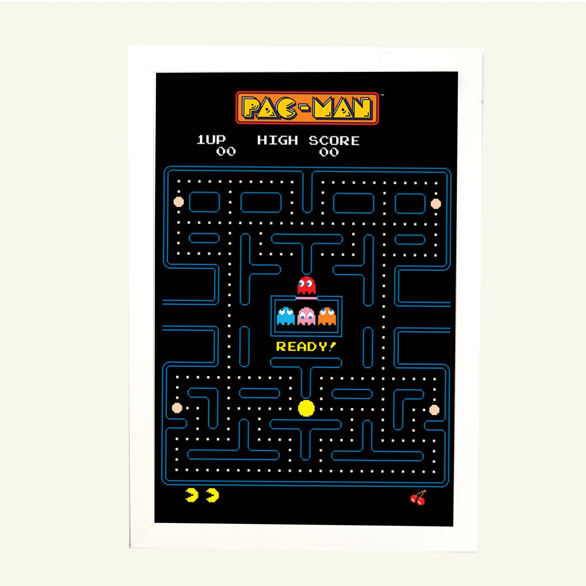 Φωτογραφία προϊόντος: HOPER Αφίσα Pac Man 61x91,5εκ Κορνίζα Ξύλινη Χρώμα Λευκό Με Ακρυλικό Τζάμι Άθραυστο K1041-3