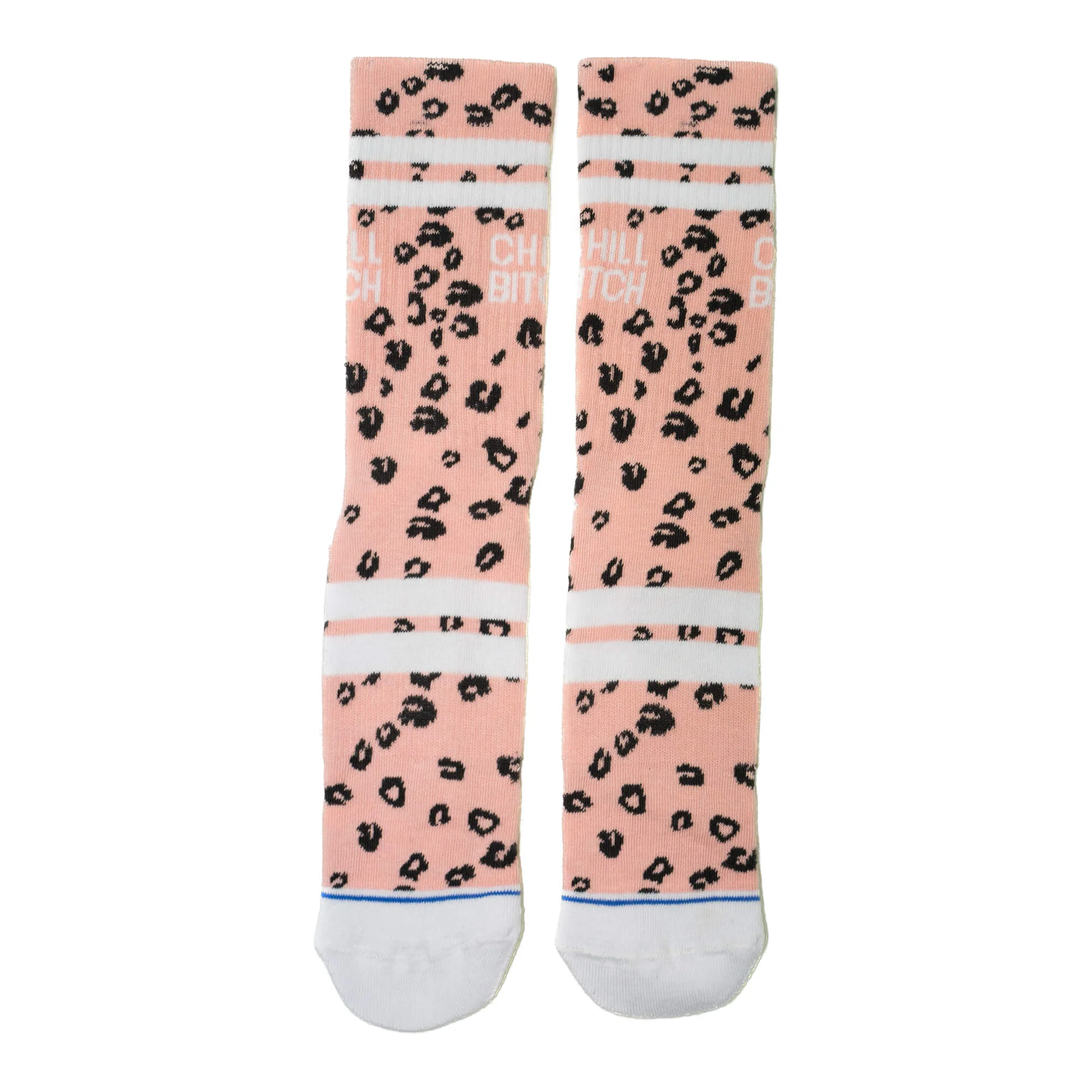 Φωτογραφία προϊόντος: Bee Unusual “Chill B*tch” leo print dusty pink socks