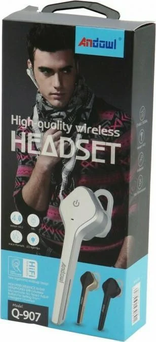 Φωτογραφία προϊόντος: Andowl Q-907 In-ear Bluetooth Handsfree Ακουστικό Μαύρο